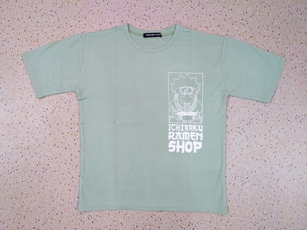 Ichiraku Ramen Shop Naruto T-Shirt – Sage Green
