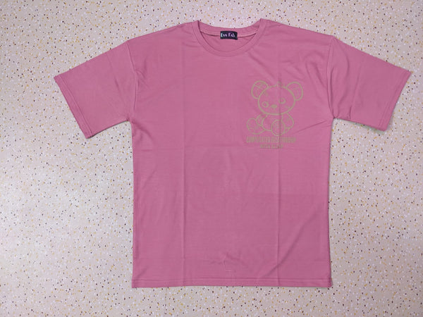 BEARLY AWEAKE ROSE PINK ANIME TSHIRT