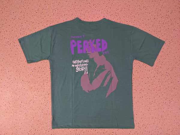 PEAKED SAGE GREEN ANIME TSHIRT
