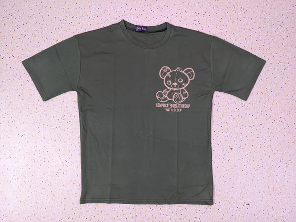 BEARLY AWAKE BLACK ANIME TSHIRT