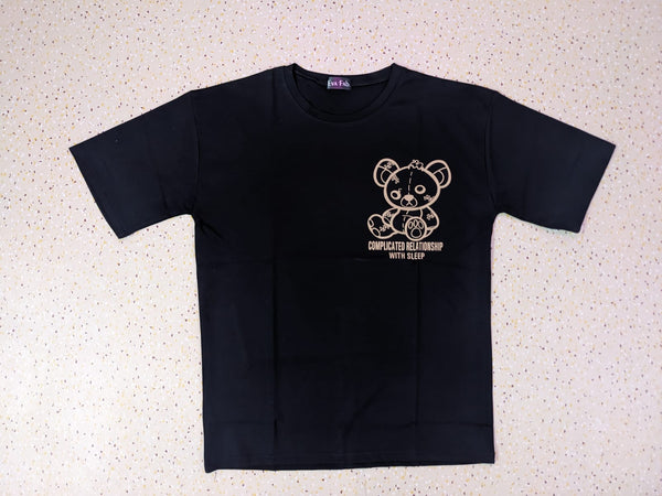 BEARLY AWAKE BLACK ANIME TSHIRT